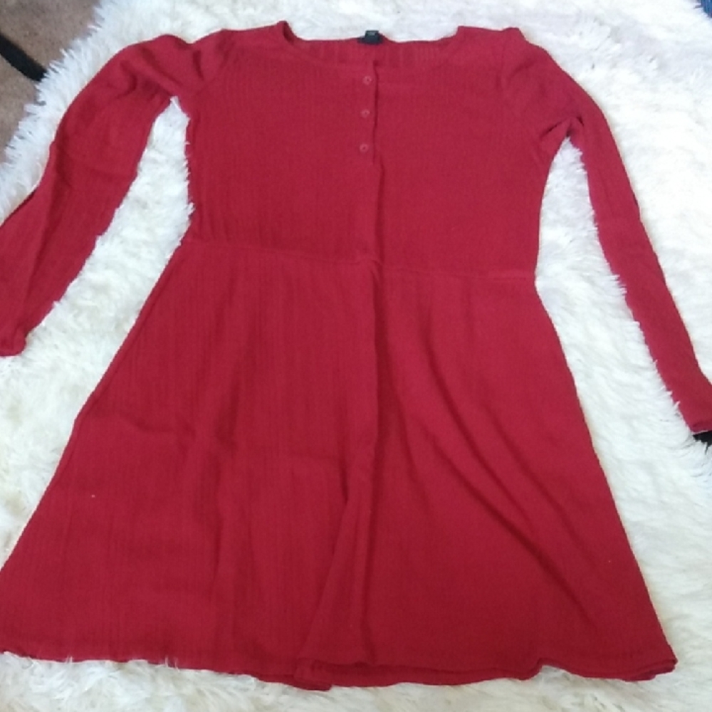 Art Class Vibrant Red Casual Kids Dress